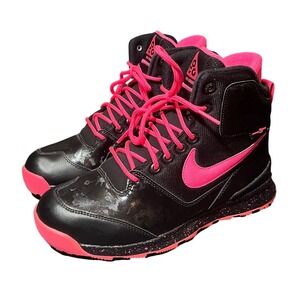 Nike ACG Stasis Boots Youth 5.5Y Wom 7 Black Pink High Top‎ Sneakers 685610-002